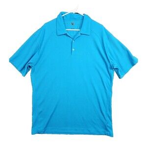 Nike Golf Polo Blue Size XXL Performance  Polyester Button Up (Flawed)